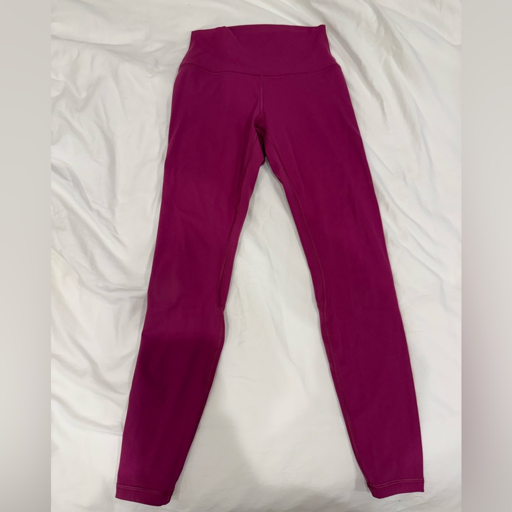 CRZ YOGA XXS Women Naked Feeling Leggings 25 Inches - 7/8 High Waisted Magenta